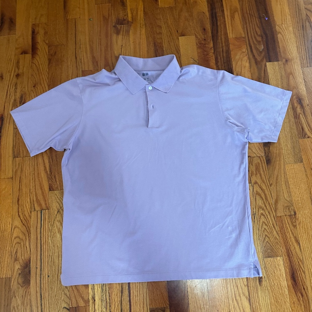 Uniqlo, lilac men's polo, al most new